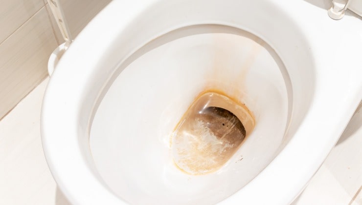 Verkrustete Toilette