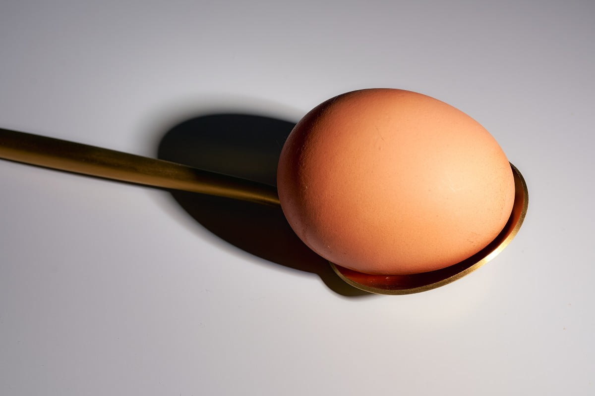 Hartgekochte Eier mit hartgekochtem Ei Trick 1 Hartgekochte Eier mit hartgekochtem Ei Trick 1